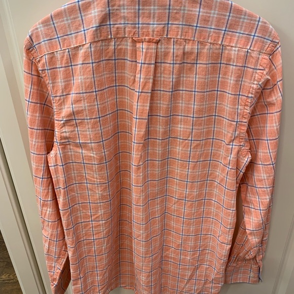 IZOD Men’s Long Sleeved Orange Plaid Button Up Short Size S - Picture 4 of 4